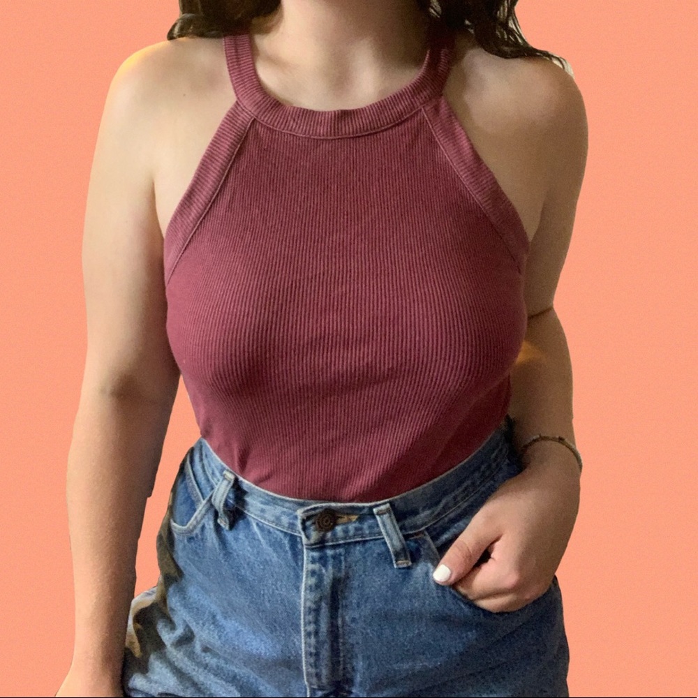 American Eagle High Neck Tank Top